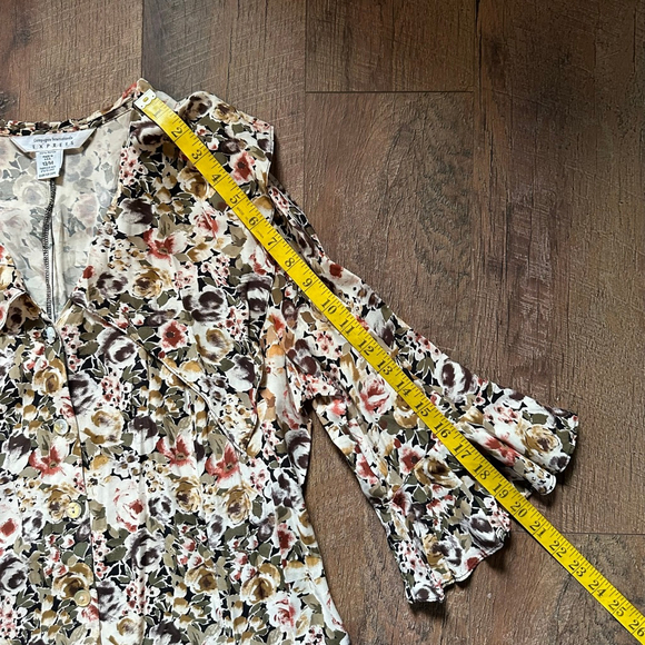 Women's Express Floral Midi Dress 13/ 14 size Vintage - Picture 8 of 14